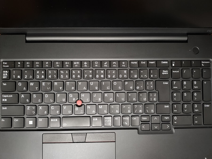 ThinkPad E16 Gen 1キーボードイメージ