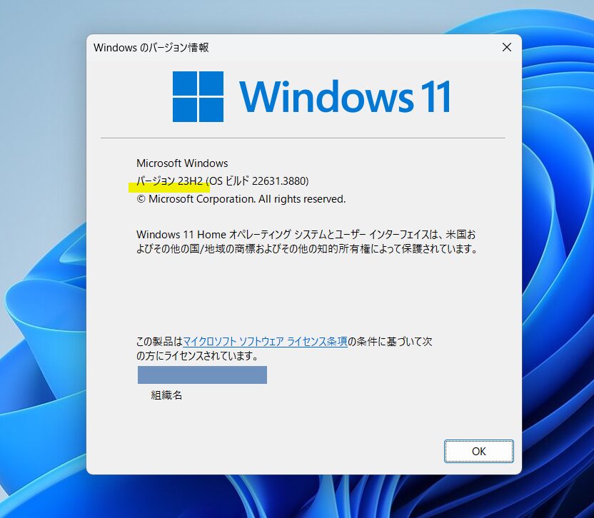 Windowsのバージョン情報イメージ