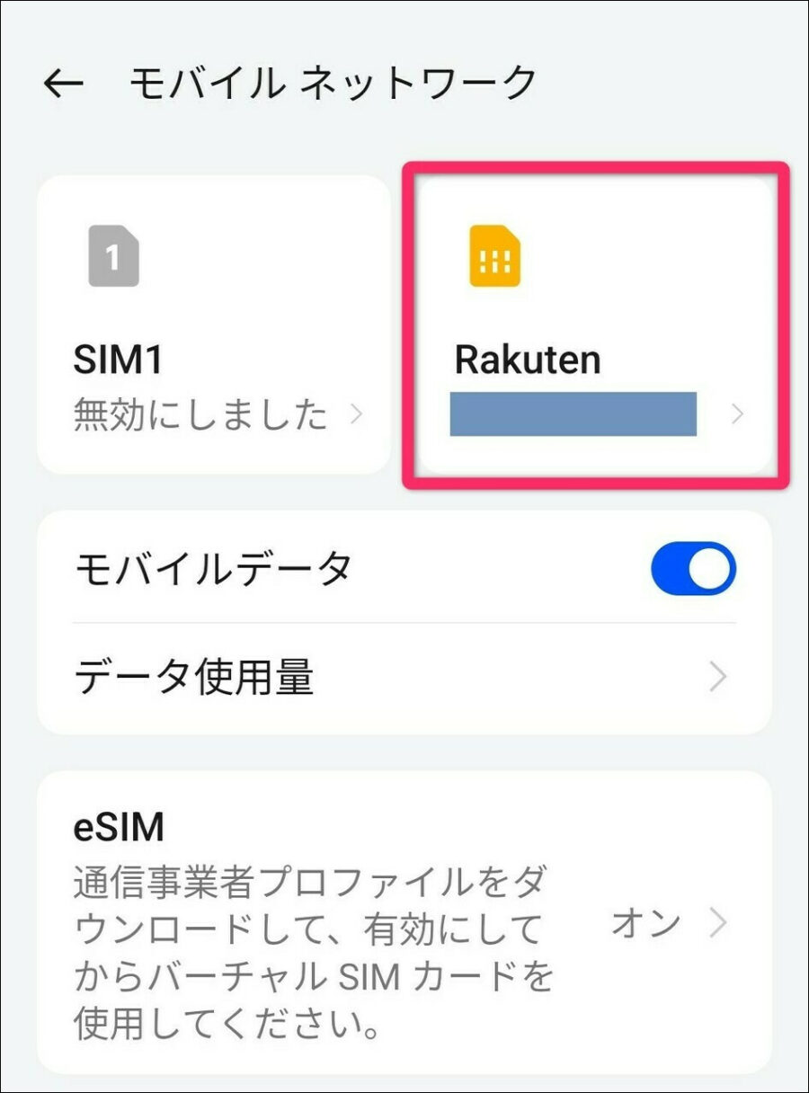 SIM2 Rakuten eSIM image