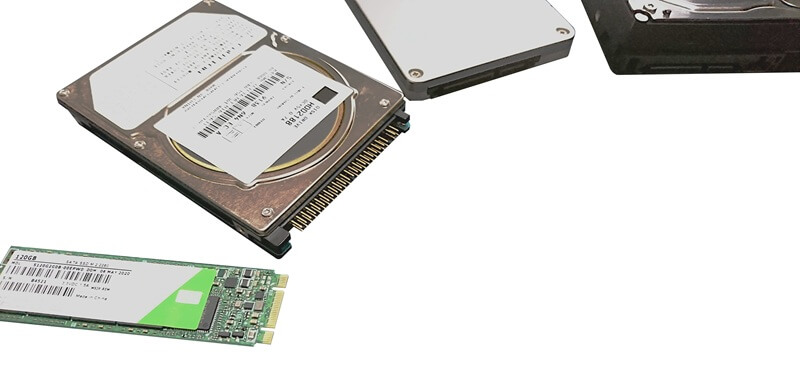 HDDとSSD各種の画像