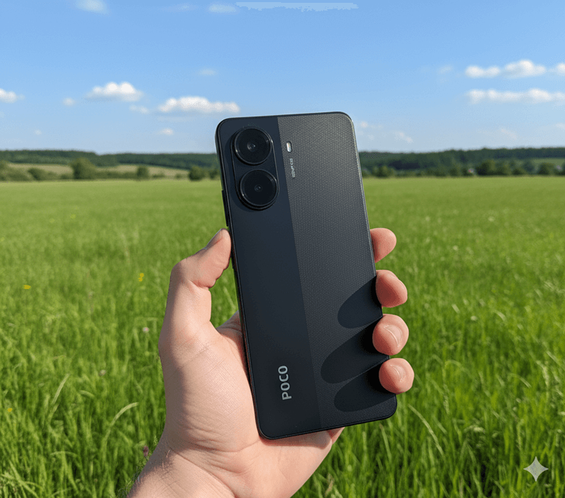 POCO X7 Proを手に持つ画像イメージ
