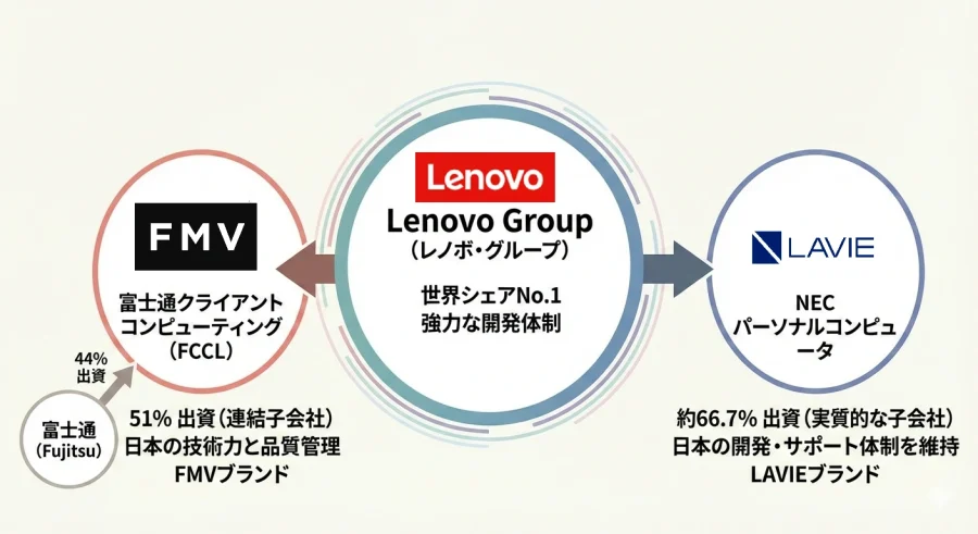 LenovoとFujitsu・NECとの関係