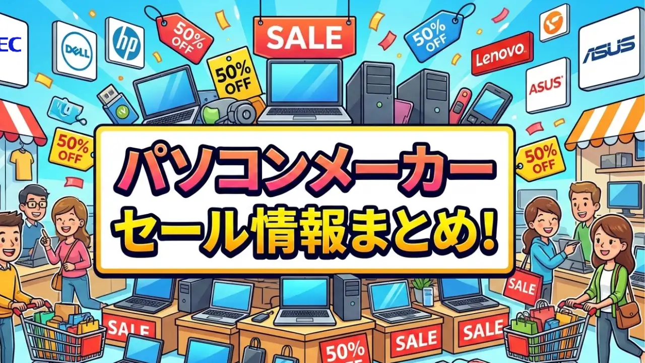 パソコンメーカーセール情報まとめアイキャッチ画像