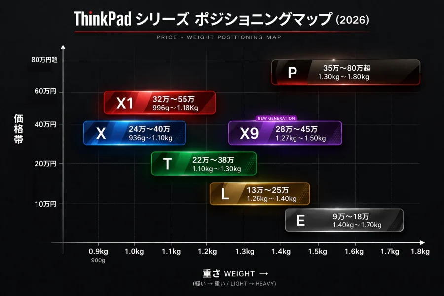 2026年ThinkPadポジショニングマップ