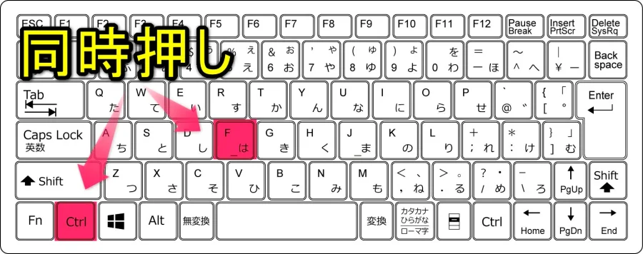キーボード(ページ内検索)