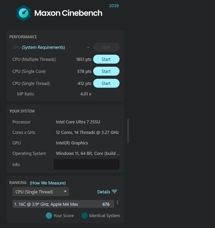 Cinebench図