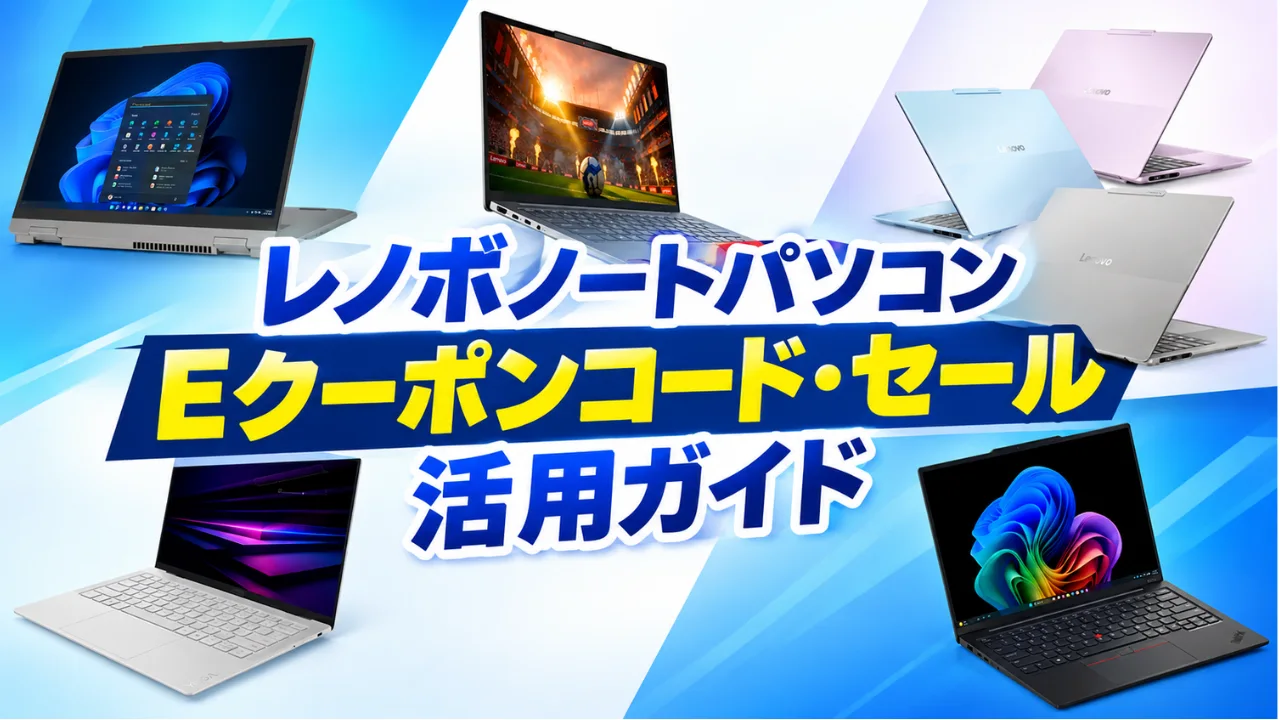 レノボノートパソコンEクーポンコード活用ガイドアイキャッチ画像